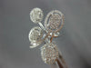 ESTATE LARGE .75CT DIAMOND 14KT WHITE GOLD CLUSTER HALO CRISS CROSS FLOWER RING
