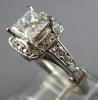 LARGE EGL CERTIFIED 1.5CT DIAMOND 14KT WHITE GOLD PRINCESS ENGAGEMENT RING 28085