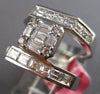 EXTRA LARGE 2.44CT DIAMOND 18KT WHITE GOLD 3D ROUND & BAGUETTE UNISEX FUN RING