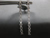 ESTATE 1.05CT DIAMOND 18K WHITE GOLD ROUND 2 ROW CHANDELIER FUN HANGING EARRINGS