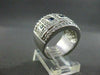 ESTATE LARGE 2.94CT DIAMOND & AAA SAPPHIRE 14KT WHITE GOLD RING SIMPLY STUNNING