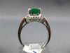 3.13CT DIAMOND & AAA EMERALD 14K WHITE GOLD EMERALD CUT FILIGREE ENGAGEMENT RING