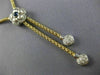 ESTATE .72CT DIAMOND & AAA SAPPHIRE 14K YELLOW GOLD FLOWER LARIAT NECKLACE 21669