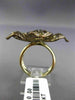 ESTATE LARGE 3.80CT DIAMOND & MULTI COLOR GEM 14K WHITE & BLACK GOLD FLOWER RING