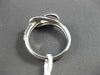 ESTATE .33CT DIAMOND 14KT WHITE GOLD PAVE LOVE KNOT BELT COCKTAIL RING F/G VSSI