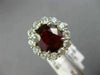 LARGE GIA 5.60CT DIAMOND & AAA RUBY PLATINUM 3D PRINCESS DIANA ENGAGEMENT RING