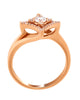 .40CT DIAMOND 18KT ROSE GOLD 3D SOLITAIRE GEOMETRICAL STAR CRISS CROSS FUN RING