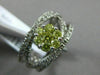 ESTATE WIDE .95CT WHITE & FANCY YELLOW DIAMOND 14KT GOLD 3D FLOWER INFINITY RING