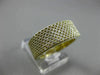 ESTATE WIDE 1CT DIAMOND 18KT YELLOW GOLD MULTI ROW MICRO PAVE ANNIVERSARY RING