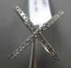 ESTATE LARGE .61CT DIAMOND 14KT WHITE GOLD 3D CRISS CROSS X INFINITY LOVE RING