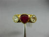 ESTATE 2.78CT DIAMOND & AAA RUBY 14K YELLOW GOLD 3D HEART SHAPED ENGAGEMENT RING