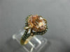 WIDE 1.34CT MULTI COLOR DIAMOND & AAA MULTI GEM 14K ROSE GOLD 3D ENGAGEMENT RING