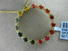 ESTATE LARGE 1.20CT MULTI COLOR SAPPHIRE 14KT YELLOW GOLD CIRCLE OF LIFE PENDANT