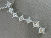 ESTATE .95CT PRINCESS CUT DIAMOND 14KT WHITE GOLD 7 STONE JOURNEY PENDANT #18529