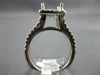 LARGE 1.02CT DIAMOND 14KT WHITE GOLD 3D SQUARE HALO SEMI MOUNT ENGAGEMENT RING