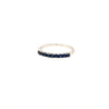 ESTATE .36CT AAA SAPPHIRE 18KT WHITE GOLD CLASSIC SHARED PRONG ANNIVERSARY RING