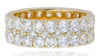 LARGE 6.55CT DIAMOND 14KT YELLOW GOLD ROUND 3 ROW SHARED PRONG ANNIVERSARY RING