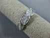 ANTIQUE WIDE .45CT DIAMOND 18K WHITE GOLD FILIGREE ETERNITY SQUARE RING #9416
