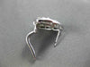 ESTATE LARGE 1.92CT DIAMOND 14K WHITE GOLD 3D MULTI ROW TRIANGULAR STUD EARRINGS