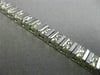 ESTATE WIDE 3.45CT DIAMOND 14KT WHITE GOLD 3D TWO ROW CHANNEL TENNIS BRACELET