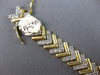 ESTATE LARGE 2.0CT DIAMOND 14KT 2 TONE GOLD 3D MULTI ROW V SHAPE TENNIS BRACELET