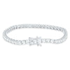 ESTATE LARGE 7.0CT DIAMOND 14KT WHITE GOLD 3D CLASSIC ROUND TENNIS BRACELET