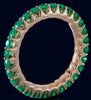 1.43CT AAA EMERALD 14KT ROSE GOLD 3D CLASSIC SHARED PRONG ETERNITY FUN LOVE RING