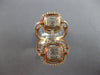 EXTRA LARGE 1.20CT DIAMOND 14KT ROSE GOLD ROUND & BAGUETTE SQUARE LOVE KNOT RING