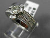 ESTATE WIDE .74CT DIAMOND 14KT WHITE GOLD SOLITAIRE BEZEL ENGAGEMENT RING #18414