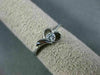 ESTATE .18CT DIAMOND 18K WHITE GOLD 3D SOLITAIRE OPEN HEART LOVE FUN RING #20423