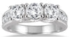 ESTATE 2.0CT DIAMOND 14KT WHITE GOLD 3D 3 STONE PAST PRESENT FUTURE LUCIDA RING