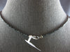 ESTATE 12.25CT BLACK DIAMOND 14KT WHITE GOLD 3D ETERNITY LOVE TENNIS NECKLACE