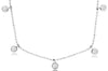 .50CT DIAMOND 14KT WHITE GOLD ROUND BEZEL CHANDELIER BY THE YARD LOVE NECKLACE