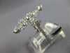 ESTATE LARGE .80CT DIAMOND 18KT WHITE GOLD CLUSTER CRISS CROSS FLORAL LEAF RING