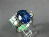 ESTATE 5.74CT DIAMOND & AAA CEYLON SAPPHIRE 14KT WHITE GOLD OVAL ENGAGEMENT RING