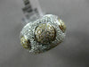 ESTATE WIDE 1.28CT DIAMOND 18KT WHITE & YELLOW GOLD 3D PAVE ETOILE FUN RING