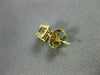 ESTATE .70CT PRINCESS CUT DIAMOND 14K YELLOW GOLD 3D SQUARE STUD EARRINGS #14261