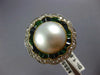 ANTIQUE LARGE DIAMOND AAA PEARL EMERALD SAPPHIRE 14KT GOLD BALLERINA RING #1873
