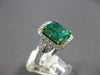 LARGE 4.65CT DIAMOND & AAA COLOMBIAN EMERALD 18KT 2 TONE GOLD 3D ENGAGEMENT RING