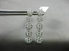 ESTATE 2.79CT ROUND DIAMOND 18KT WHITE GOLD 3D CLUSTER JOURNEY HANGING EARRINGS