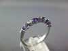 .74CT DIAMOND & AAA AMETHYST 14KT WHITE GOLD OVAL & ROUND SEMI ETERNITY FUN RING