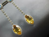 LARGE 6.20CT DIAMOND & AAA BLUE TOPAZ & CITRINE 18KT WHITE GOLD HANGING EARRINGS