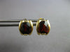 ESTATE 2.0CT AAA GARNET 14KT YELLOW GOLD 3D CUSHION STUD HANGING EARRINGS #27454