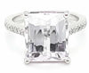 LARGE 7.57CT DIAMOND & AAA KUNZITE 18KT WHITE GOLD PRINCESS & ROUND CLASSIC RING