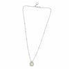 ESTATE LARGE 3.01CT WHITE & FANCY YELLOW DIAMOND 18KT 2 TONE GOLD HALO NECKLACE