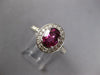 LARGE 2.36CT DIAMOND & AAA PINK TOURMALINE 14KT WHITE GOLD OVAL ENGAGEMENT RING
