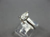 ESTATE .42CT DIAMOND 14KT WHITE GOLD 3D PEAR SHAPE SOLITAIRE ENGAGEMENT RING