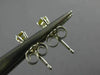 ESTATE SMALL .10CT INTENSE FANCY YELLOW DIAMOND 14KT WHITE GOLD 3D STUD EARRINGS