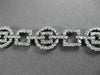 ESTATE WIDE 2.63CT DIAMOND 14KT WHITE GOLD CIRCLE & SQUARE BRACELET BEAUTIFUL!!