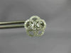 ESTATE .68CT DIAMOND 18KT WHITE GOLD 3D OPEN FLOWER SOLITAIRE STUD EARRINGS